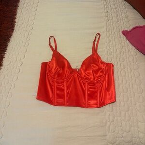 Red Bustier Top
